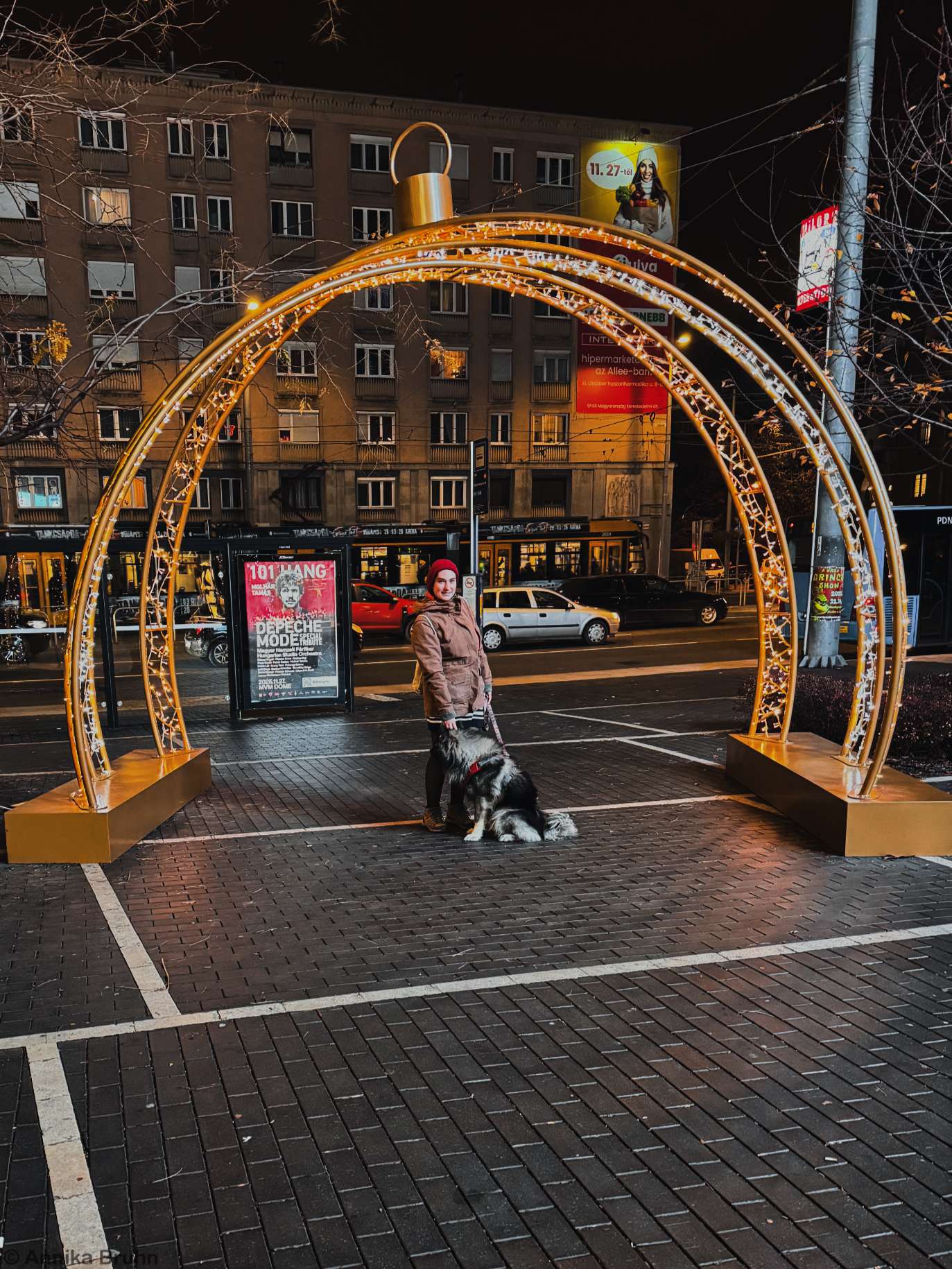 Q und ich auf dem Weihnachtsmarkt